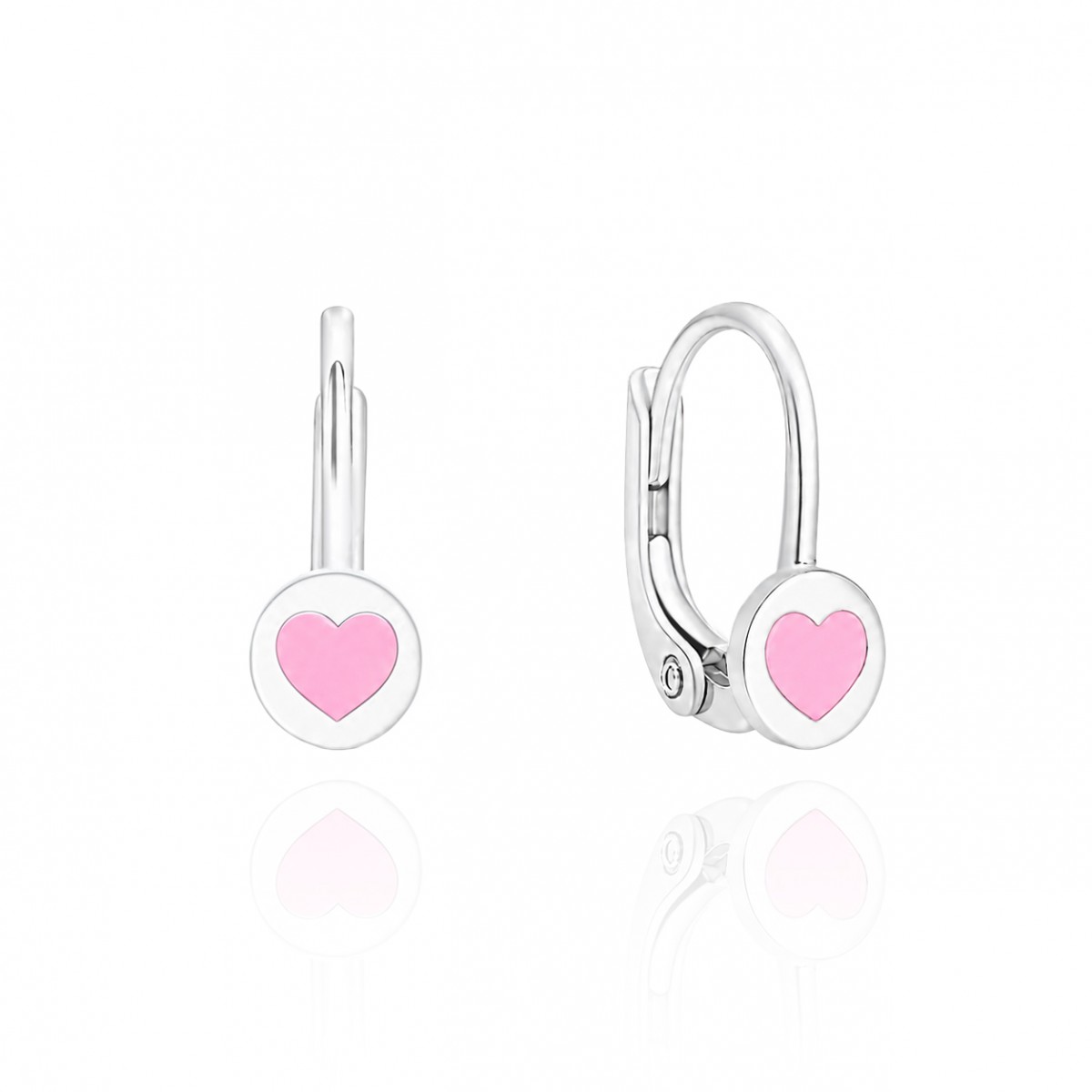 Gyermek ezüst fülbevaló Pink Hearts Gyermek ezüst fülbevaló Pink Hearts