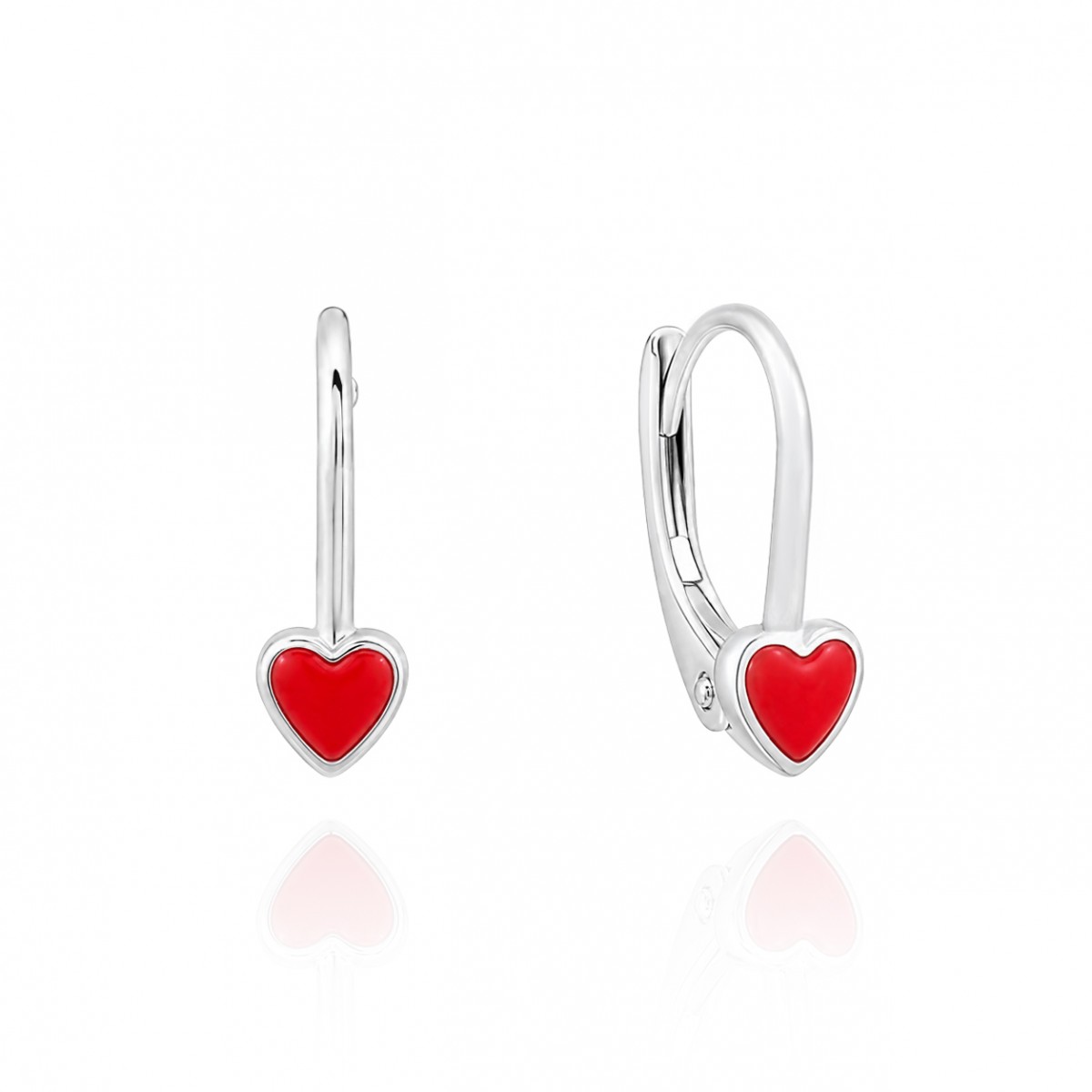 Gyermek ezüst fülbevaló Red Heart Gyermek ezüst fülbevaló Red Heart