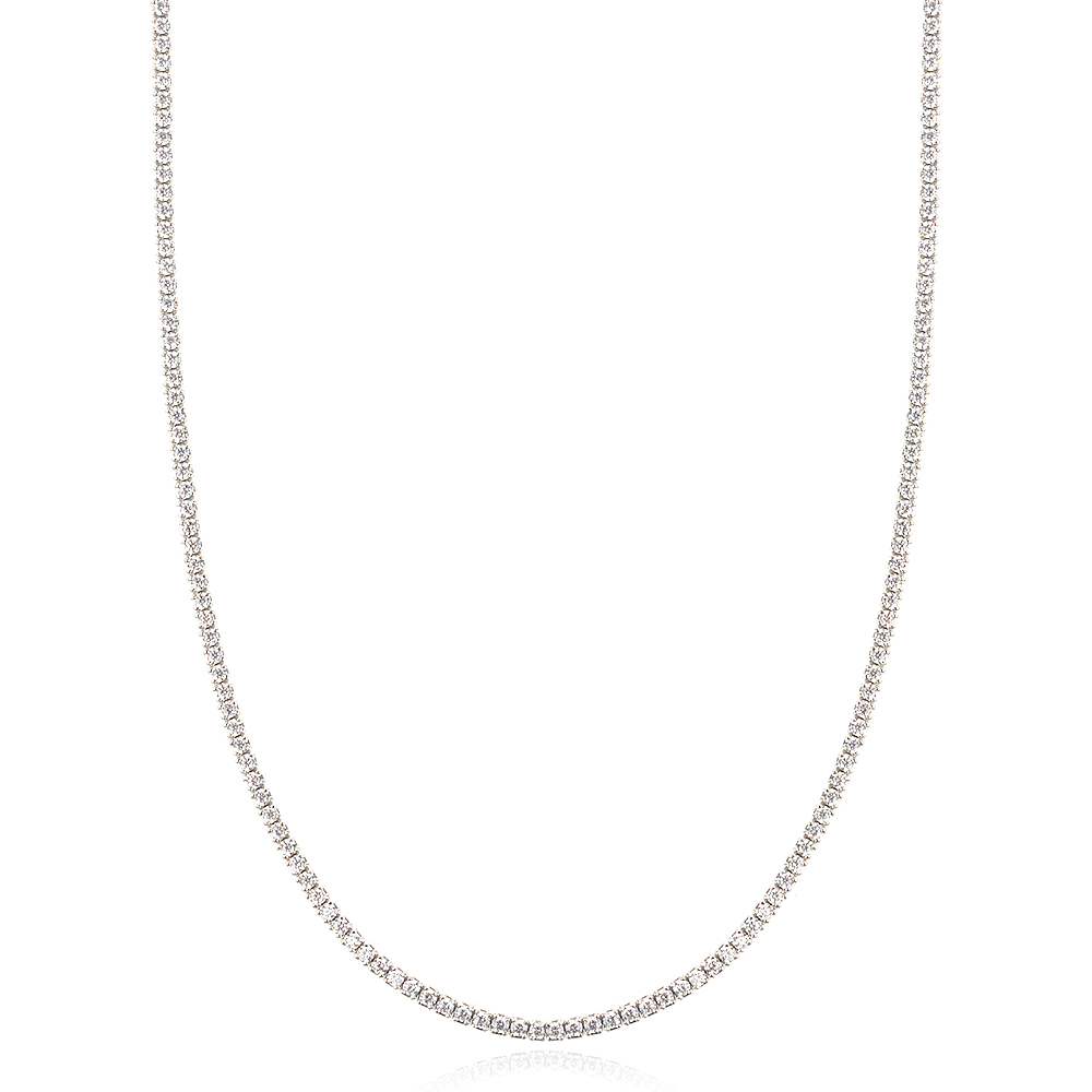Ezüst choker White tennis