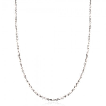 Ezüst choker White tennis
