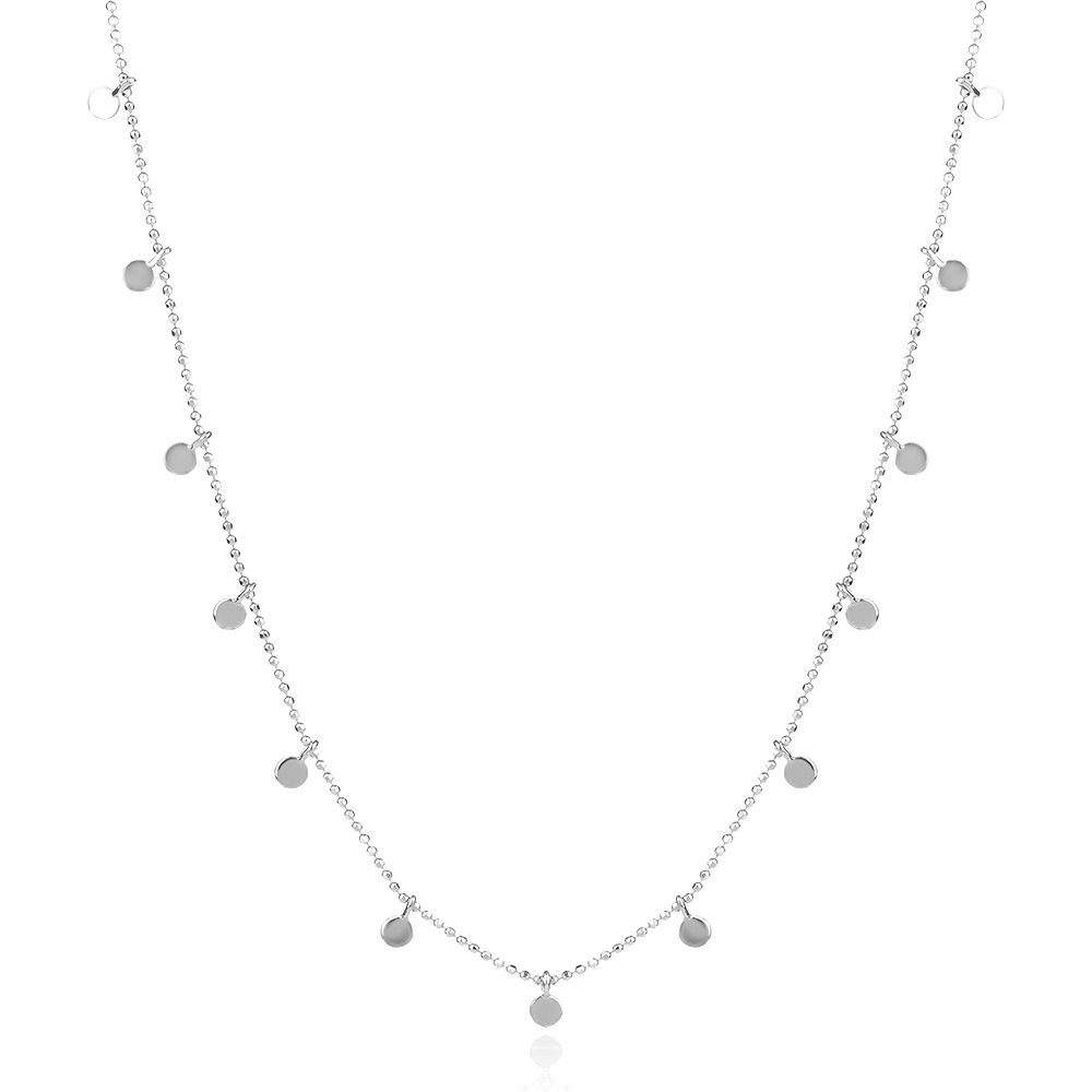 Ezüst choker Disc