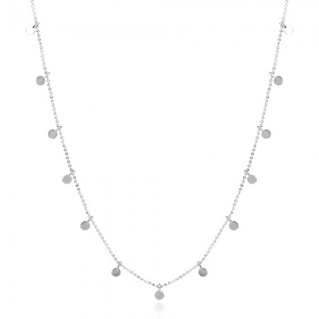 Ezüst choker Disc