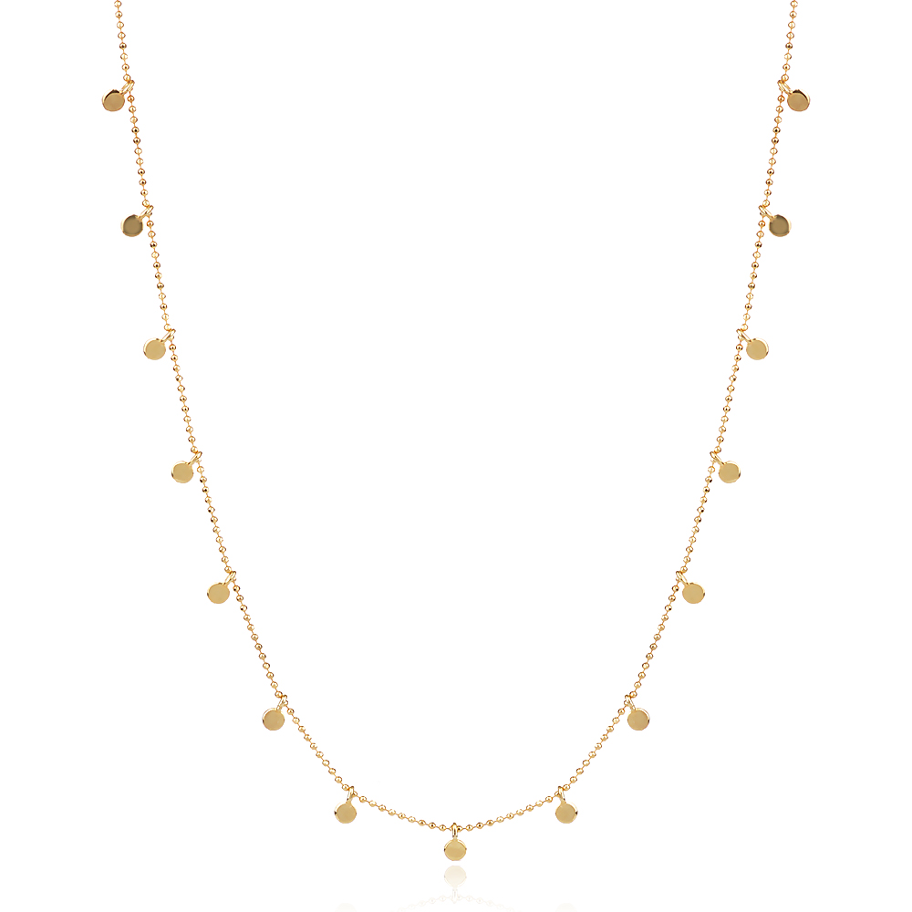 Ezüst choker Disc