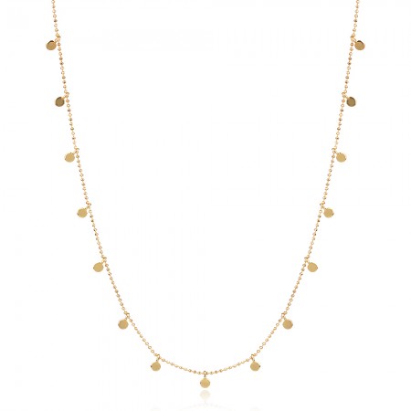 Ezüst choker Disc
