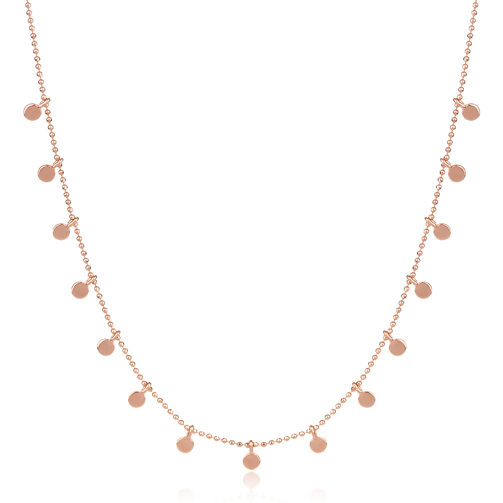 Ezüst choker Disc