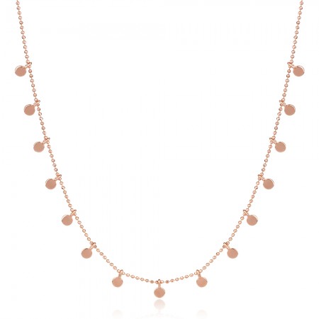 Ezüst choker Disc