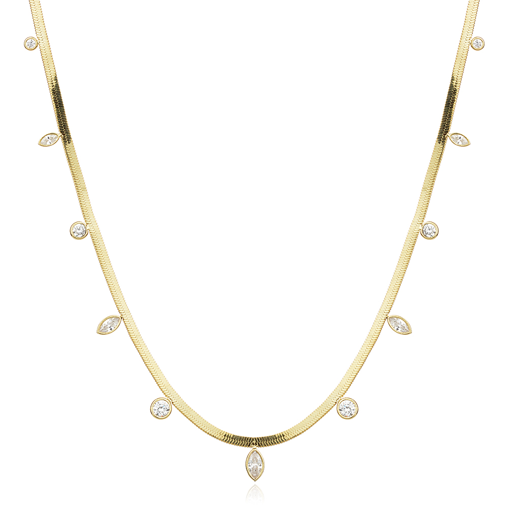 Ezüst choker Moda
