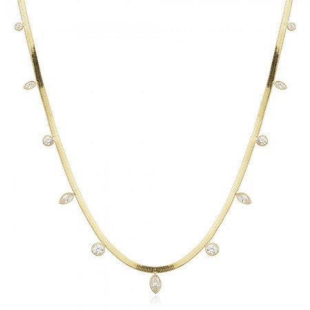 Ezüst choker Moda