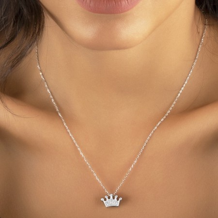 Ezüst nyaklánc Crown
