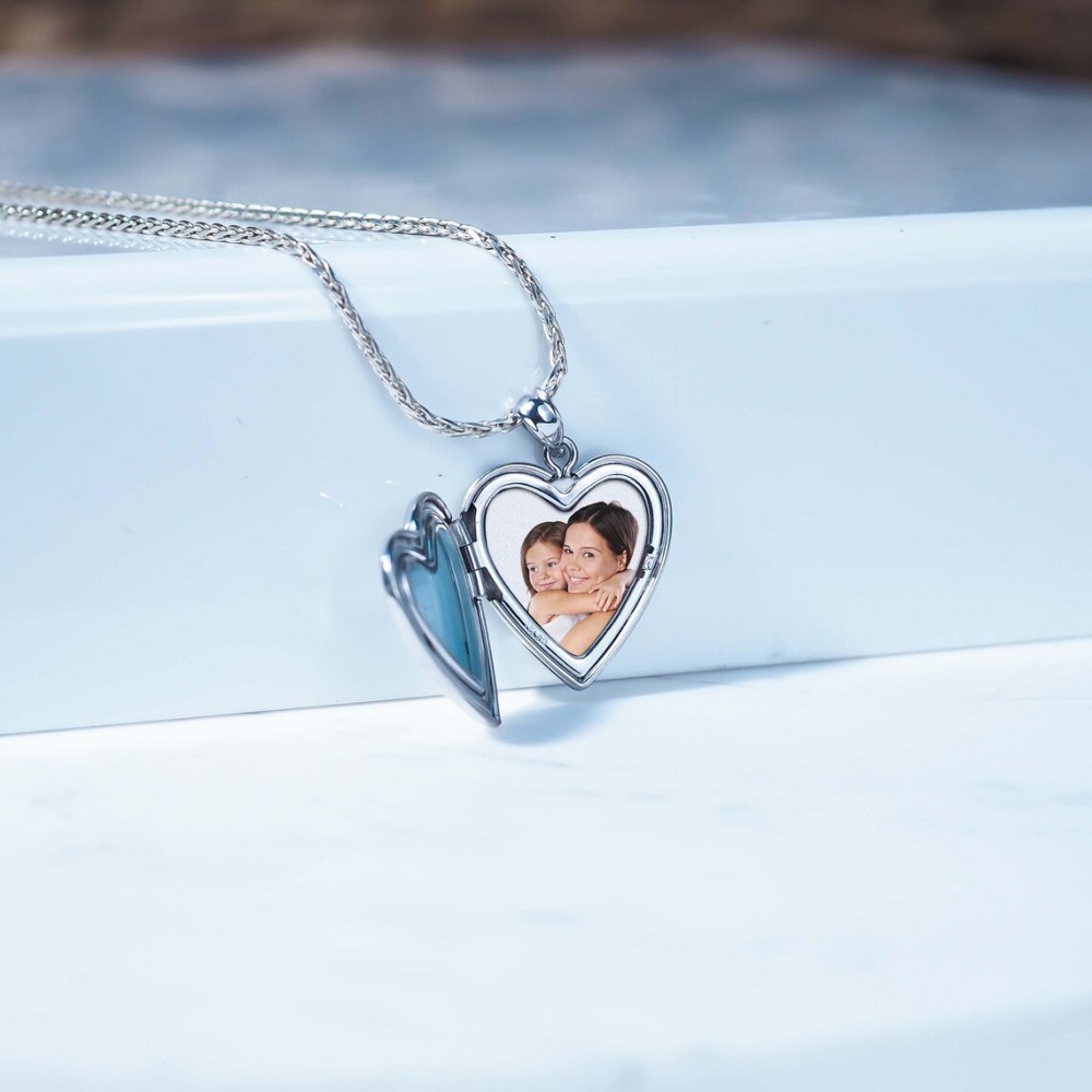 Ezüst nyaklánc Heart Photo Locket Ezüst nyaklánc Heart Photo Locket