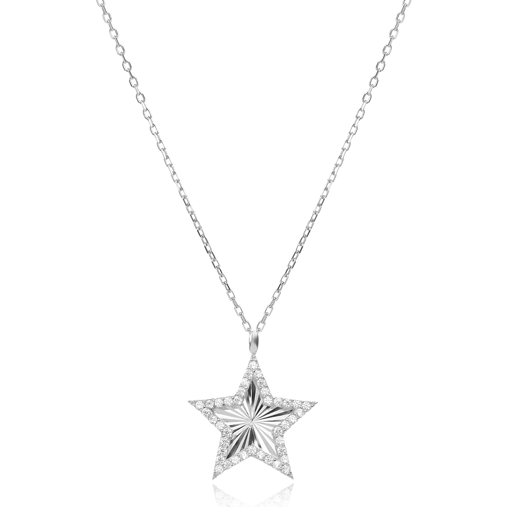 Ezüst nyaklánc Shining Star