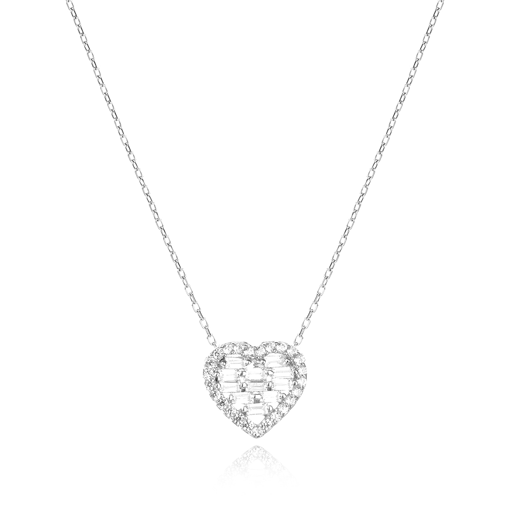 Ezüst nyaklánc Luxury Heart
