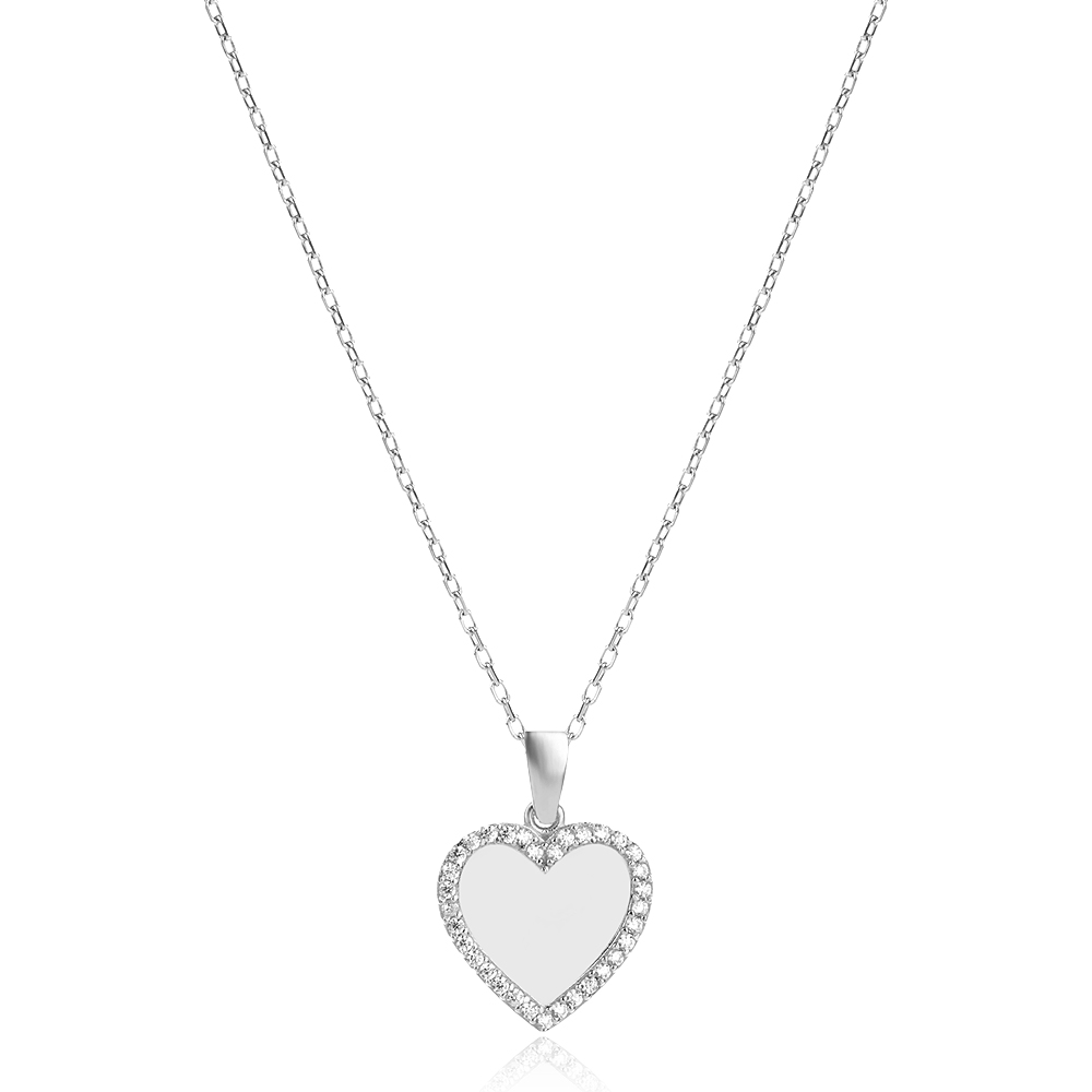 Ezüst nyaklánc Polished Heart