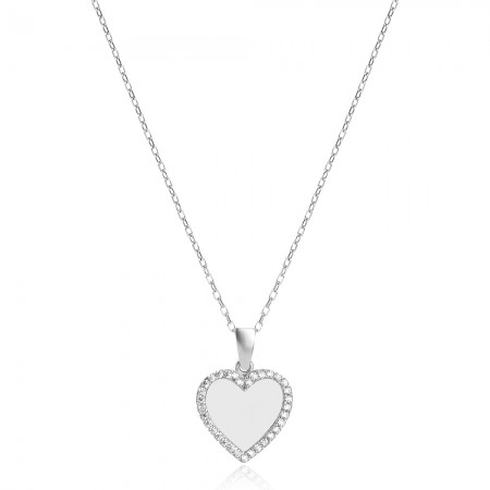 Ezüst nyaklánc Polished Heart