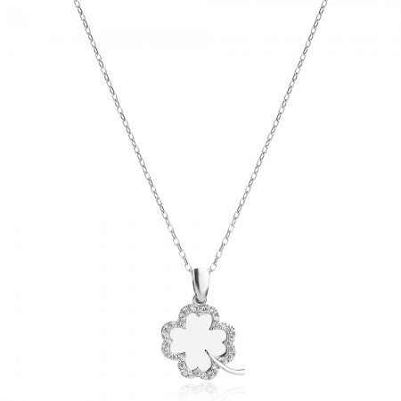 Ezüst nyaklánc Polished Clover