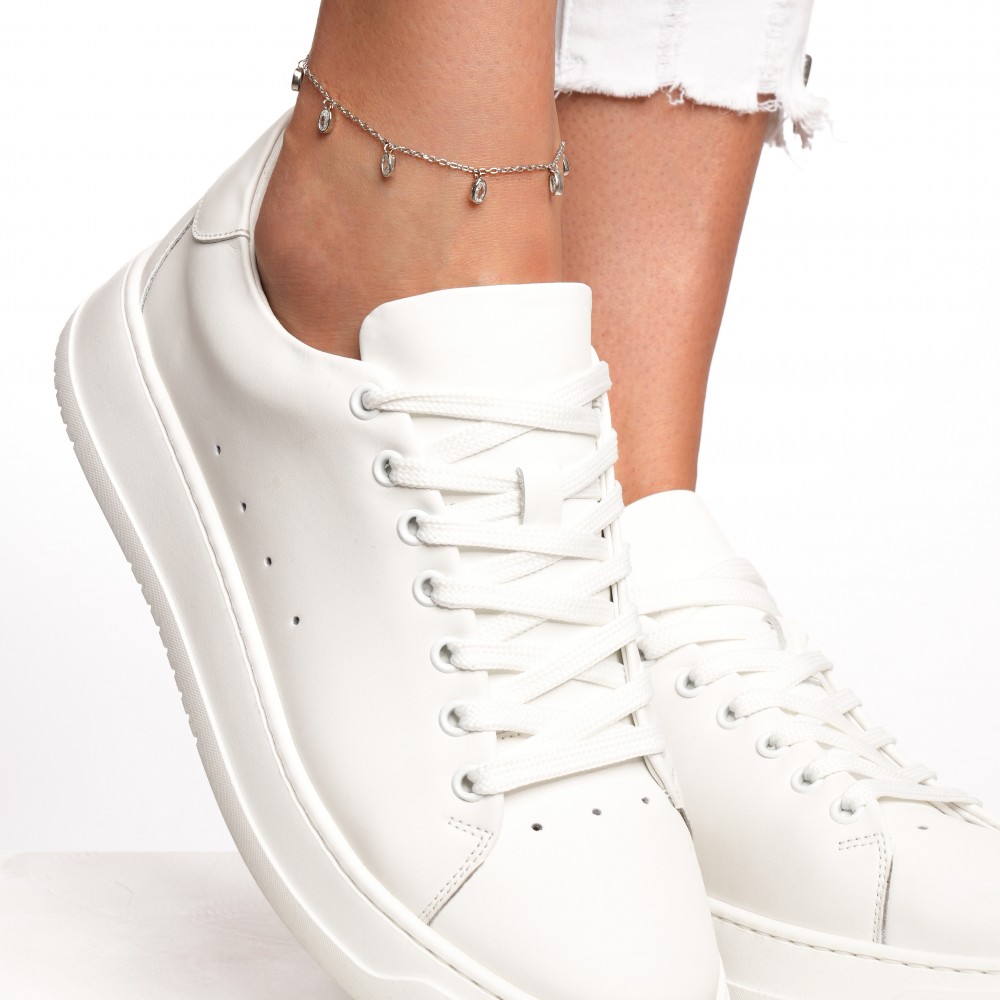 Ezüst lábláncfüggő Oval Stone