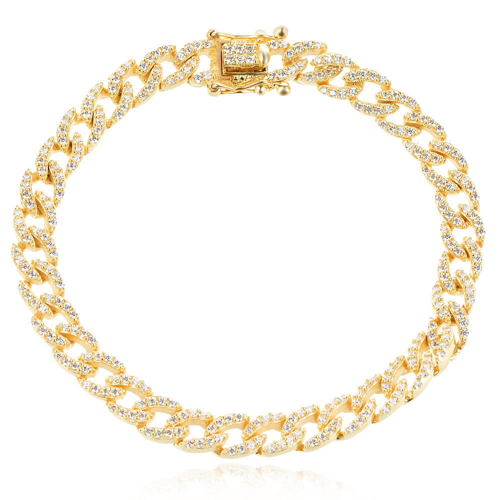 Ezüst karkötő Cuban bracelet