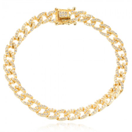 Ezüst karkötő Cuban bracelet