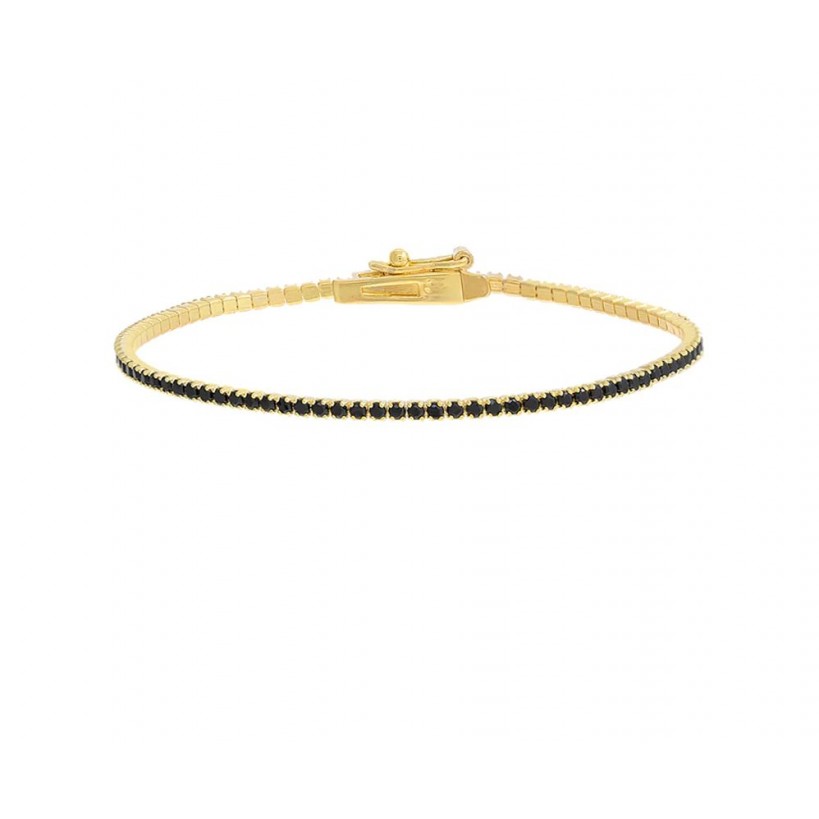 Thin Gemstone Tennis Bracelet