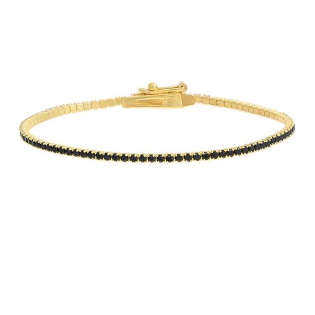 Thin Gemstone Tennis Bracelet