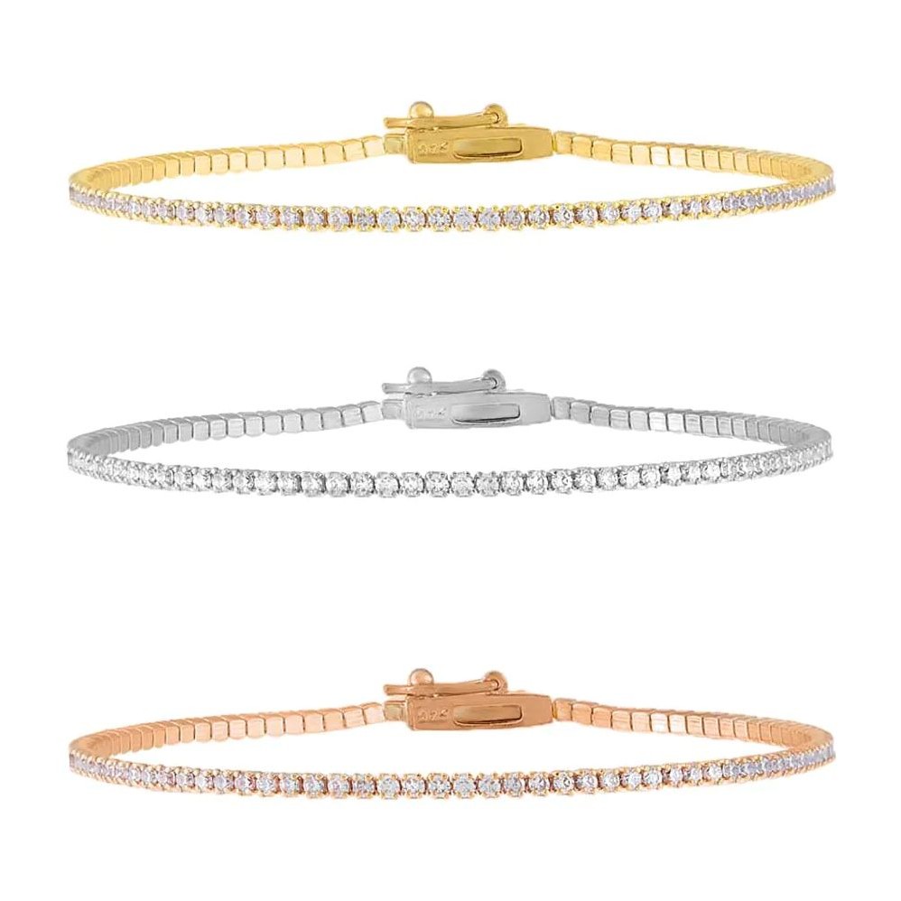 Thin Gemstone Tennis Bracelet Thin Gemstone Tennis Bracelet