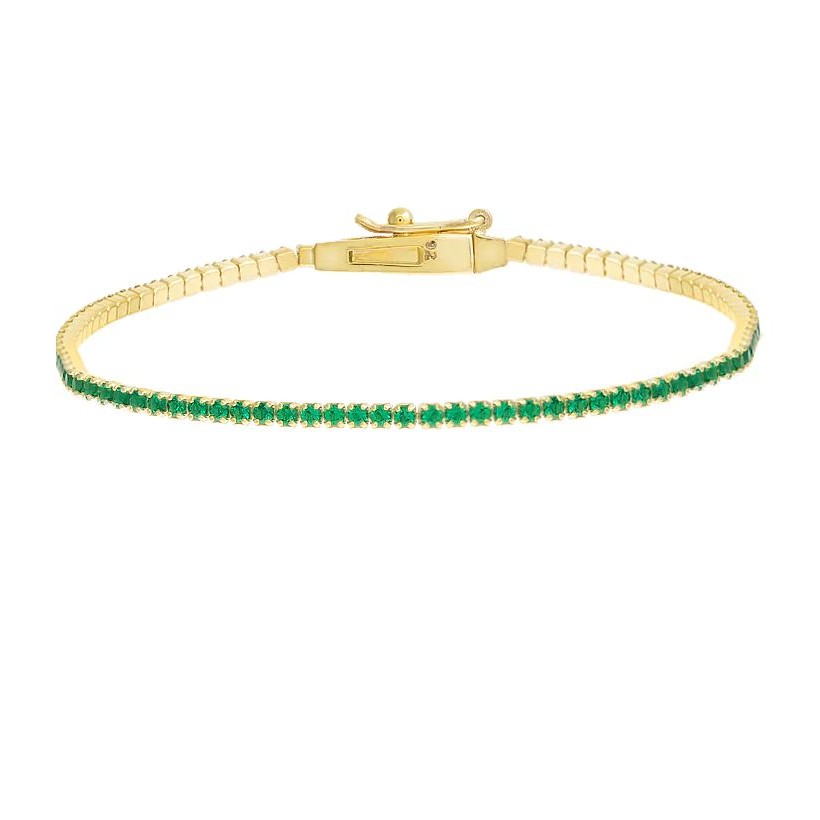 Thin Gemstone Tennis Bracelet Thin Gemstone Tennis Bracelet