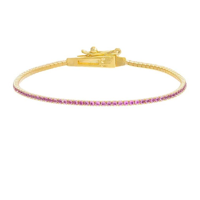 Thin Gemstone Tennis Bracelet Thin Gemstone Tennis Bracelet