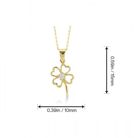 Arany nyaklánc négylevelű lóherével