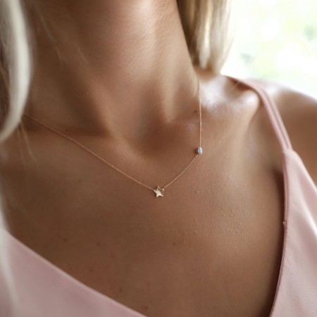 Arany nyaklánc Blue star