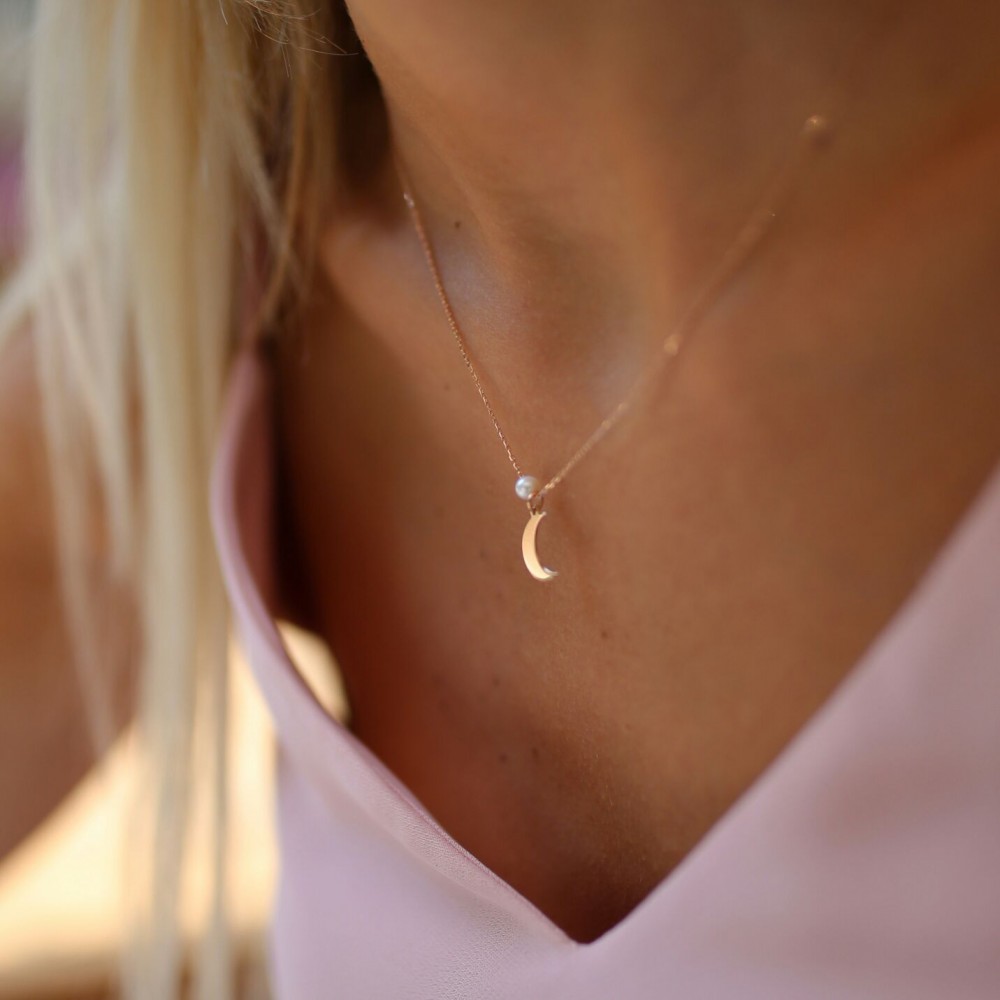 Arany nyaklánc Moon Pearl Arany nyaklánc Moon Pearl
