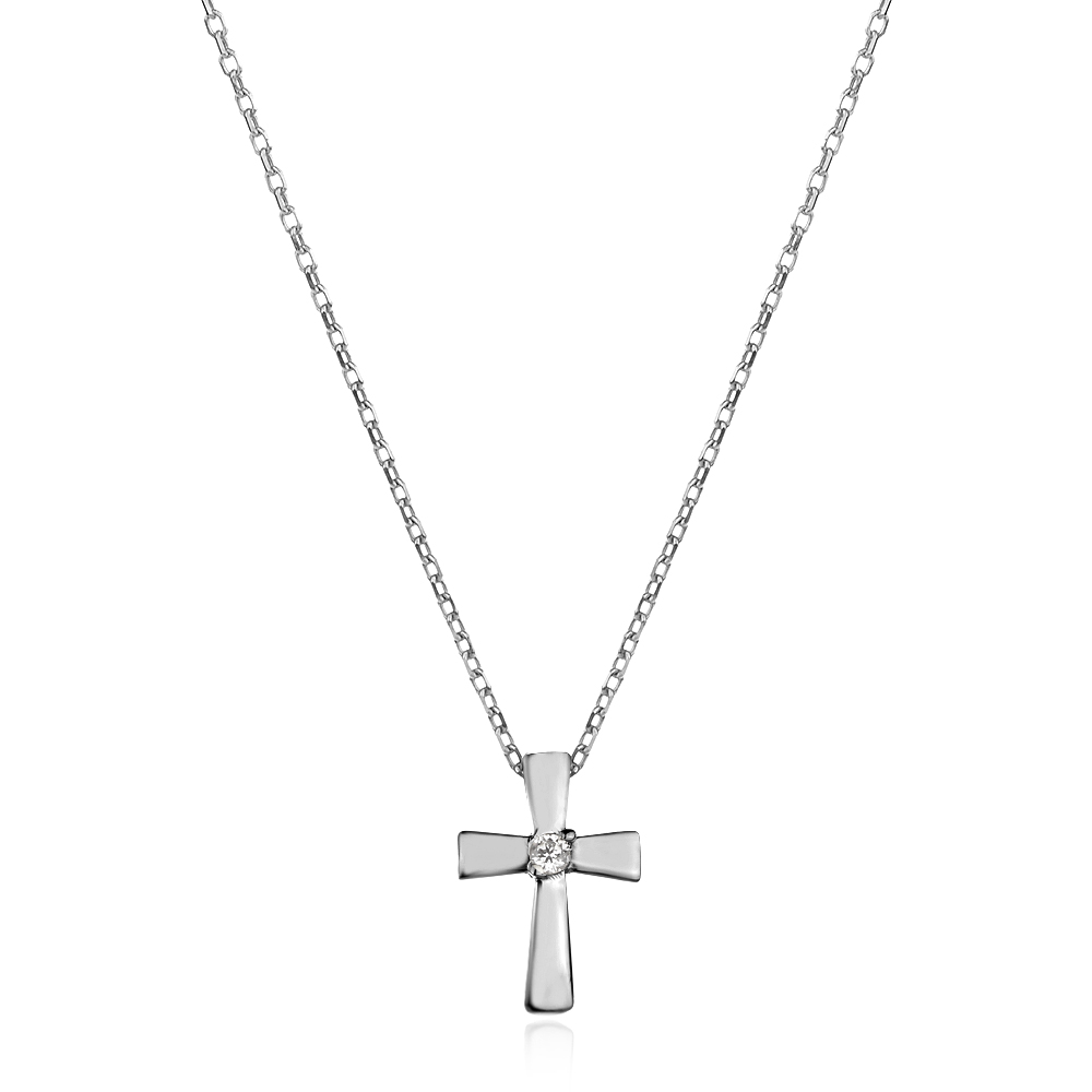 Arany nyaklánc Mini Cross Stone