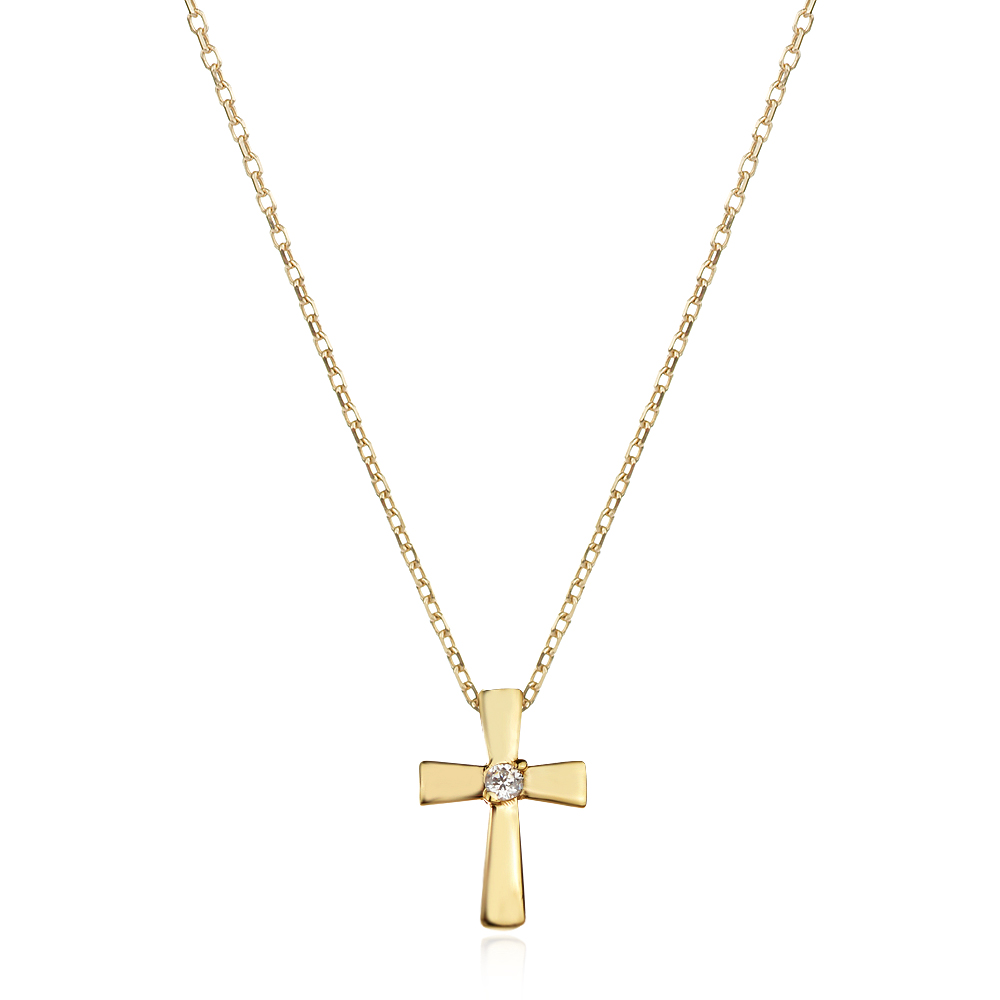 Arany nyaklánc Mini Cross Stone