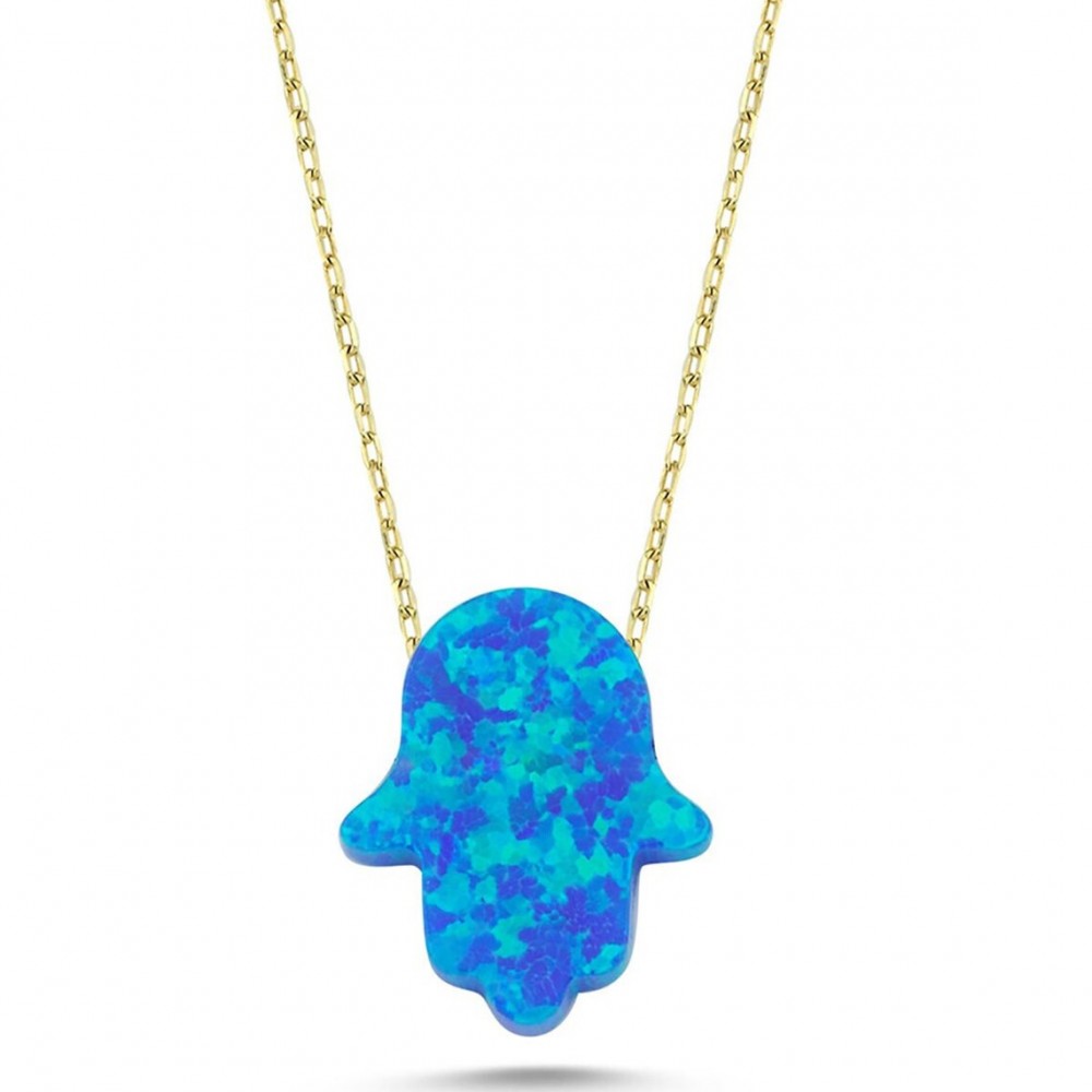 Arany nyaklánc Hamsa Opal Arany nyaklánc Hamsa Opal