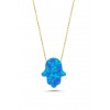 Arany nyaklánc Hamsa Opal Arany nyaklánc Hamsa Opal