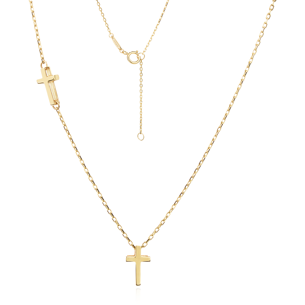 Arany nyaklánc Double cross