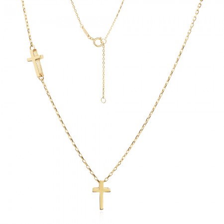 Arany nyaklánc Double cross