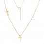 Arany nyaklánc Double cross