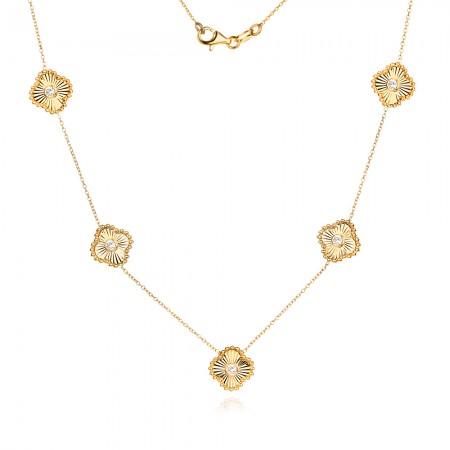 Arany nyaklánc Diamond Clover