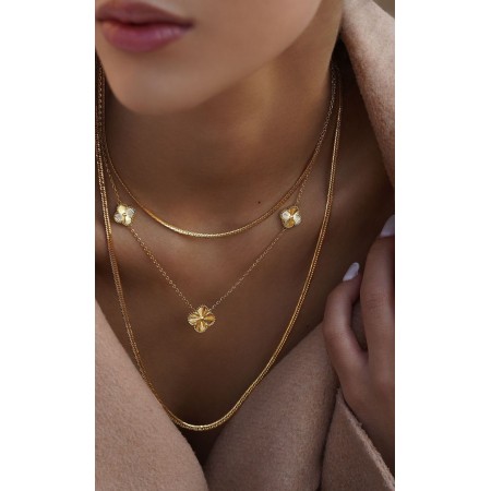 Arany nyaklánc Diamond Clover