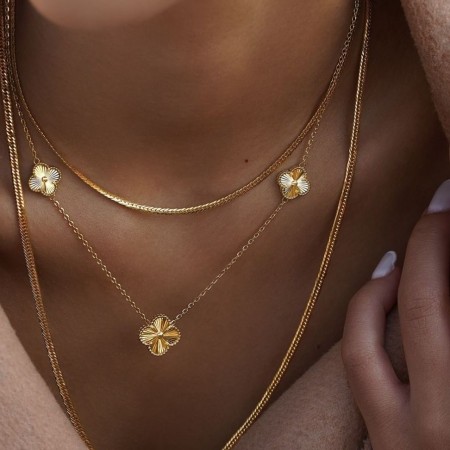 Arany nyaklánc Diamond Clover