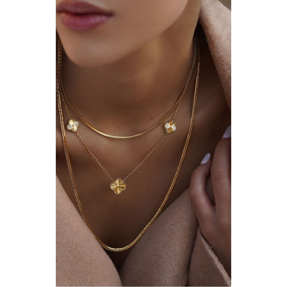 Arany nyaklánc Diamond Clover