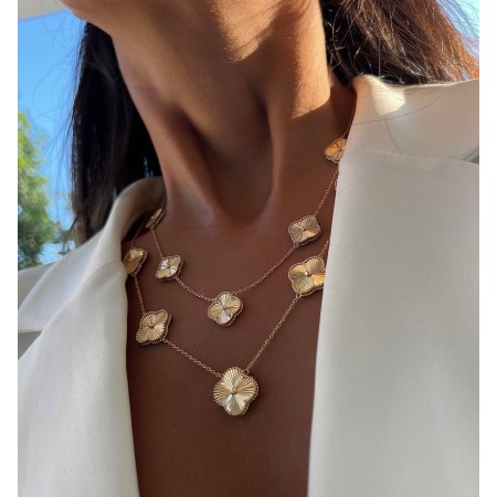 Arany nyaklánc Max Large Diamond Clover