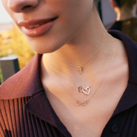 Arany choker nyaklánc kereszttel