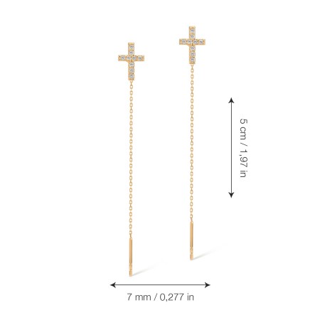 Arany fülbevaló Gold Faith