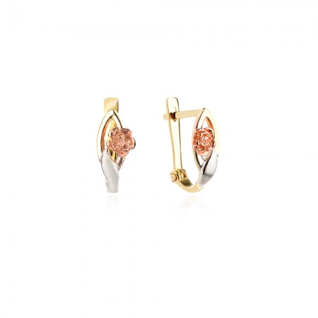 Rose aranykapcsos fülbevaló
