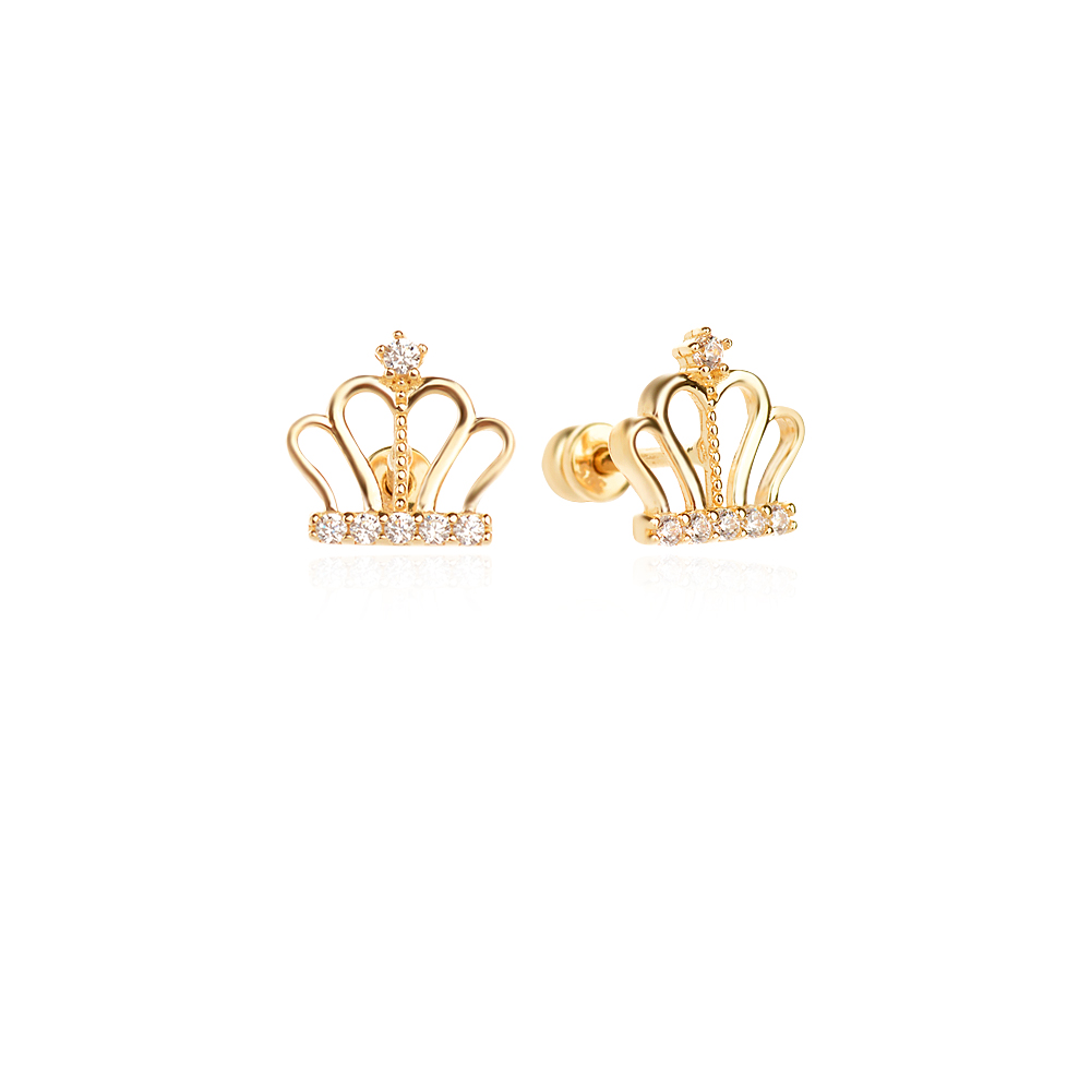 Arany fülbevaló Crown