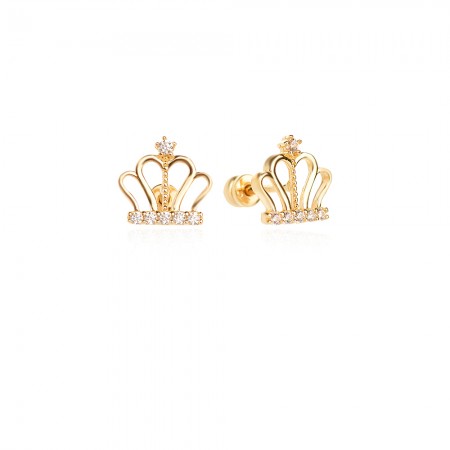 Arany fülbevaló Crown