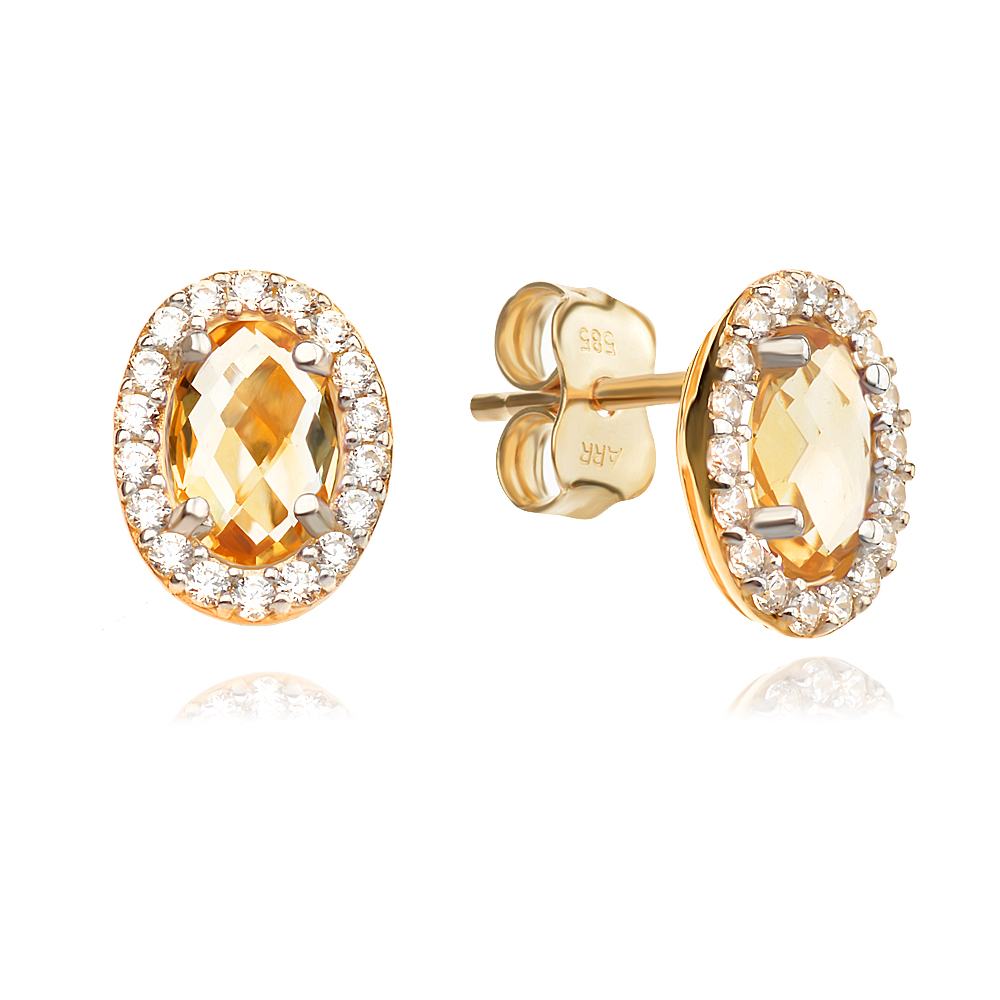 Arany fülbevaló Citrine Arany fülbevaló Citrine
