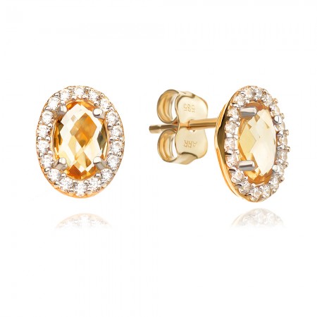 Arany fülbevaló Citrine Arany fülbevaló Citrine