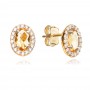 Arany fülbevaló Citrine